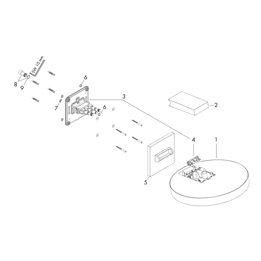 hansgrohe Rainfinity Kopfbrause 250mm 1jet 19l/min mit Wandanschluss, Chrom... HANSGROHE-26226000 4059625201084 (Abb. 4)