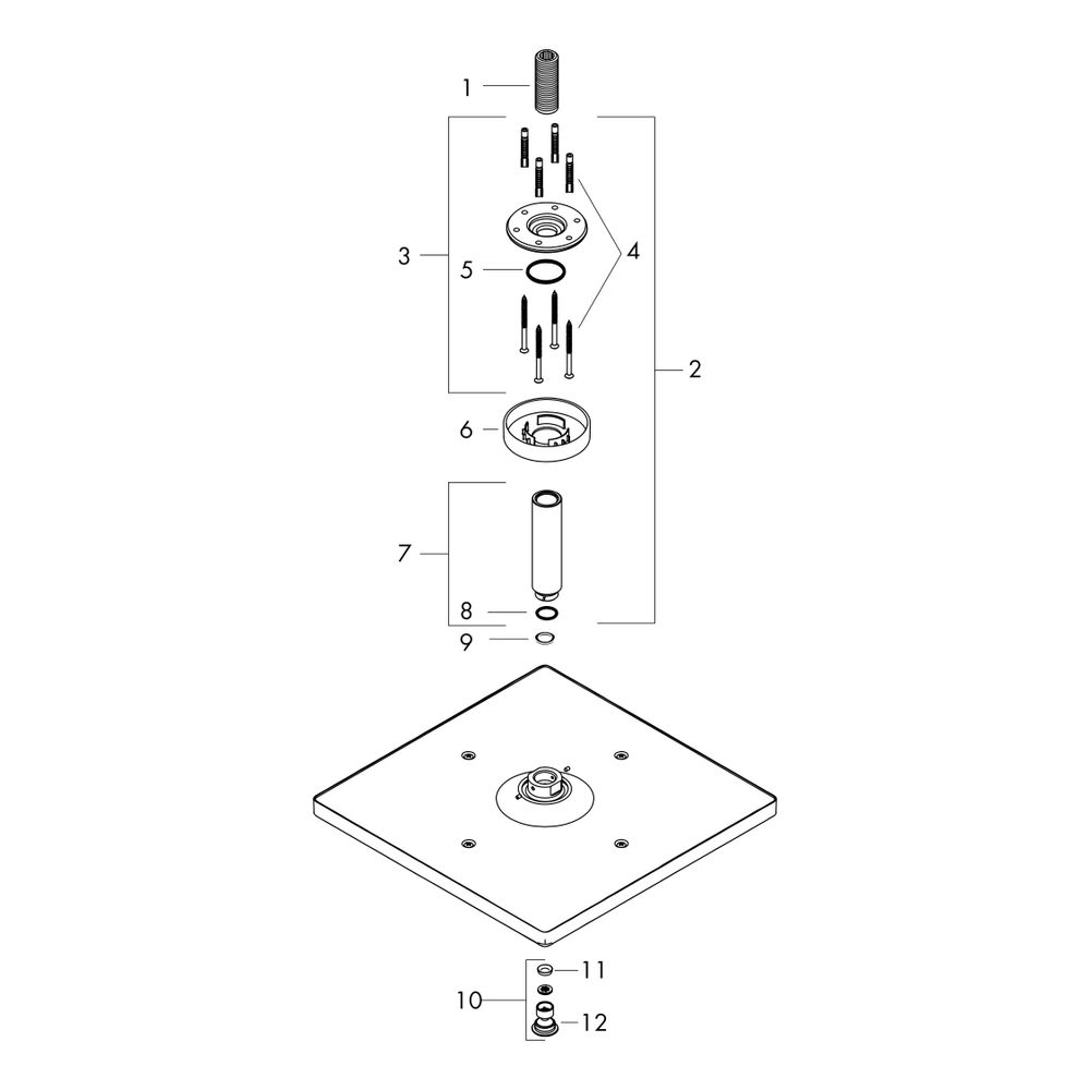 hansgrohe Raindance E Kopfbrause 300mm 1jet 7,4l/min EcoSmart Chrom mit Deckenansch... HANSGROHE-26251000 4011097975665 (Abb. 4)