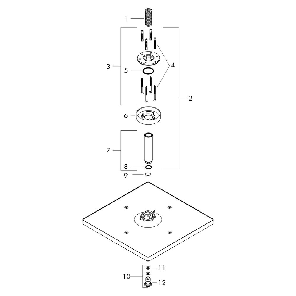Hansgrohe Raindance E Kopfbrause 300mm, 7,4l/min, 1jet EcoSmart, Deckenanschluss, M... HANSGROHE-26251670 4059625604168 (Abb. 3)