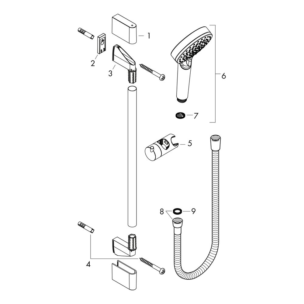 hansgrohe Vernis Blend Brauseset 100mm Vario mit Brausestange Crometta 650mm 15,2l/... HANSGROHE-26275000 4059625333228 (Abb. 3)