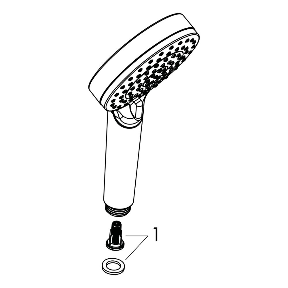 hansgrohe Crometta Handbrause 100mm Vario 13,8l/min, Weiß/Chrom... HANSGROHE-26330400 4011097780689 (Abb. 3)