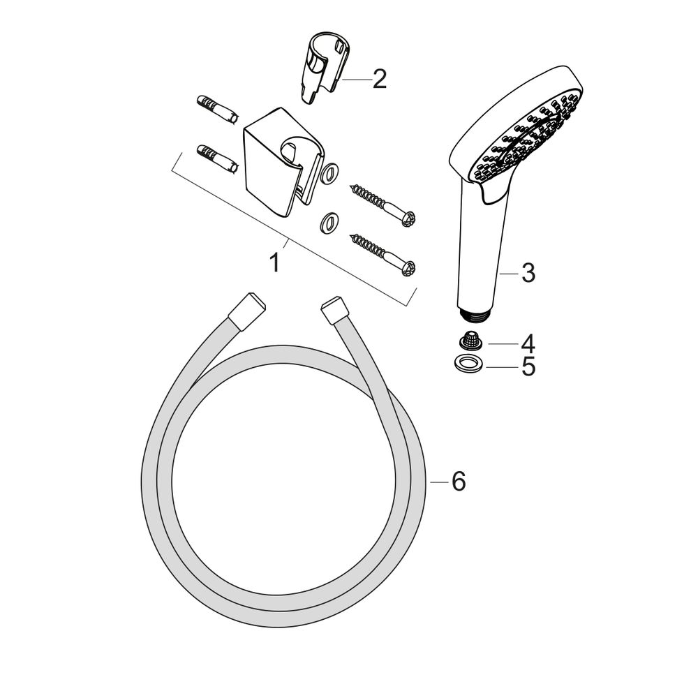 hansgrohe Croma Select S Brausehalterset 110mm 14,7l/min Vario mit Brauseschlauch 1... HANSGROHE-26411400 4011097744865 (Abb. 2)