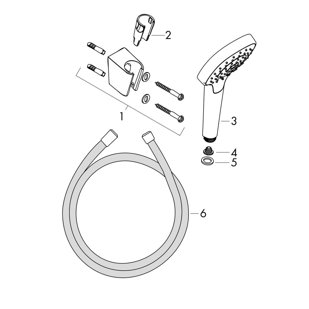 hansgrohe Croma Select E Brausehalterset 110mm Vario 14,7l/min mit Brauseschlauch 1... HANSGROHE-26413400 4011097760292 (Abb. 2)