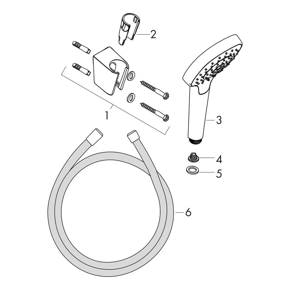 hansgrohe Croma Select E Brausehalterset 110mm Vario/Porter 14,7l/min mit Brausesch... HANSGROHE-26425400 4011097757032 (Abb. 3)