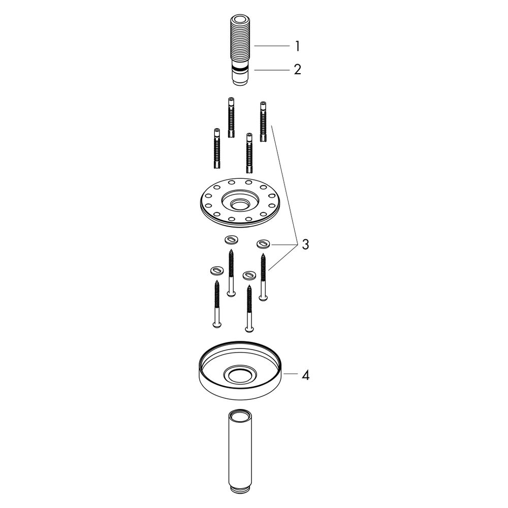 Hansgrohe AXOR ShowerSolutions Deckenanschluss 300mm, DN 15, G 1/2", Polished Red G... HANSGROHE-26433300 4059625124307 (Abb. 7)