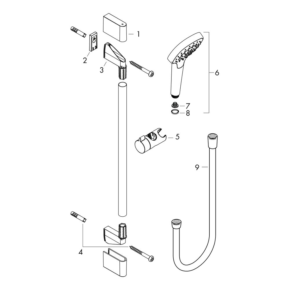 hansgrohe Croma Select S Brauseset 110mm Vario mit Brausestange 650mm 14,7l/min Wei... HANSGROHE-26562400 4011097744841 (Abb. 2)