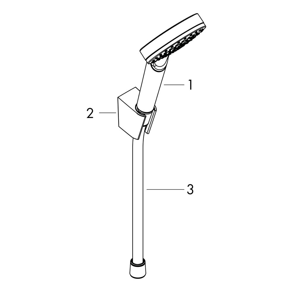 hansgrohe Crometta Brausehalterset 100mm 1jet mit Brauseschlauch 1,60m, Weiß/Chrom... HANSGROHE-26567400 4011097791944 (Abb. 2)