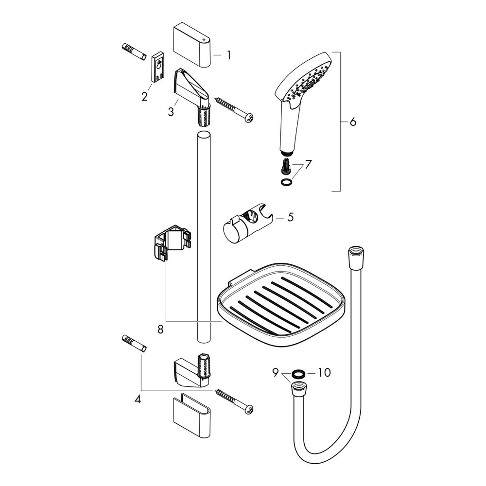 hansgrohe Croma Select E Brauseset 110mm Vario 14,7l/min mit Brausestange 650mm, Se... HANSGROHE-26586400 4011097767055 (Abb. 2)