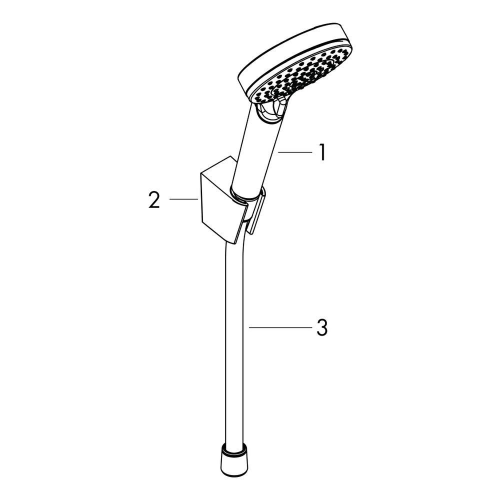 hansgrohe Crometta Brausehalterset 100mm Vario mit Brauseschlauch 1,25m, Weiß/Chrom... HANSGROHE-26691400 4011097791906 (Abb. 2)