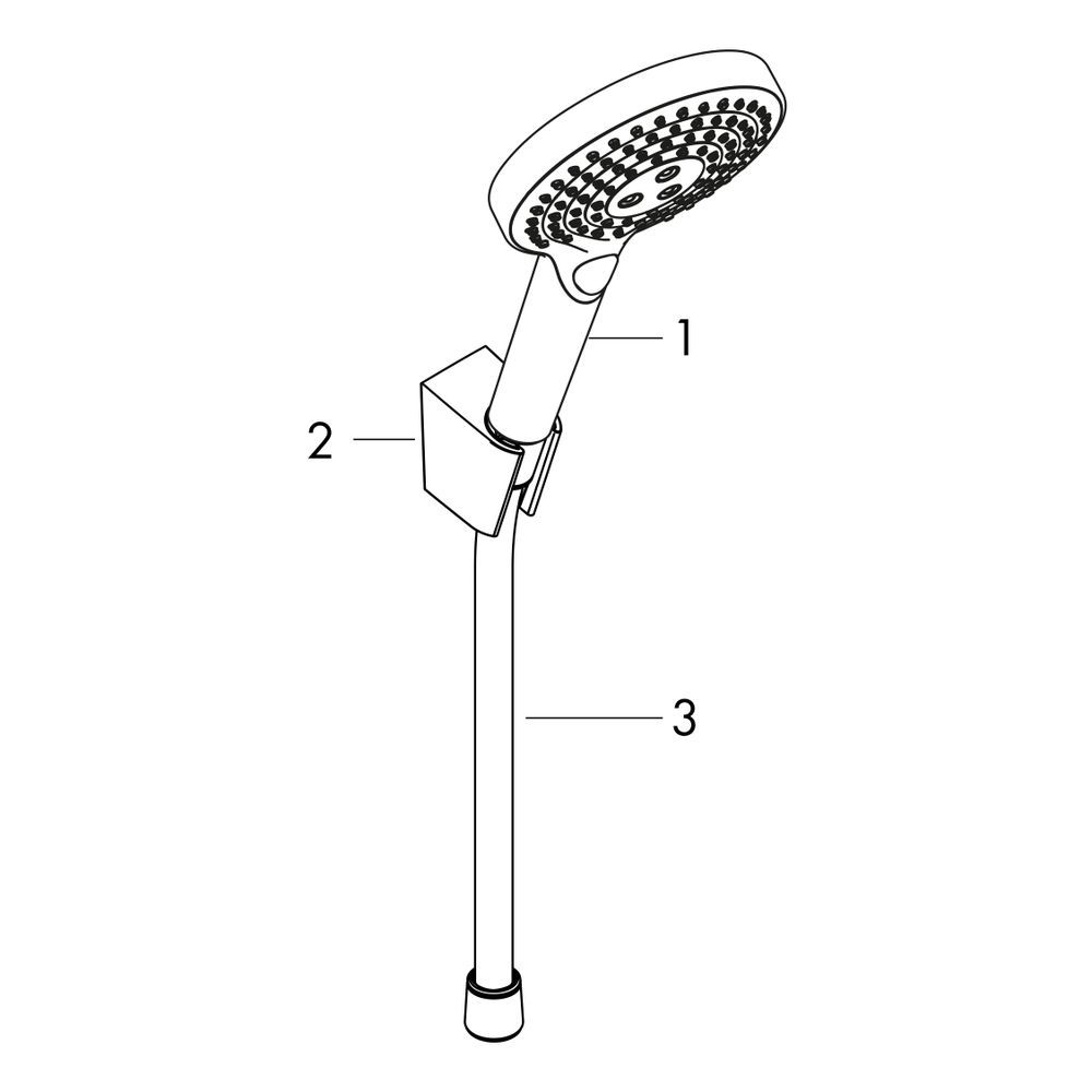 hansgrohe Raindance Select S Brausehalterset 120mm 15l/min 3jet Chrom mit Brausesch... HANSGROHE-26701000 4011097808727 (Abb. 2)