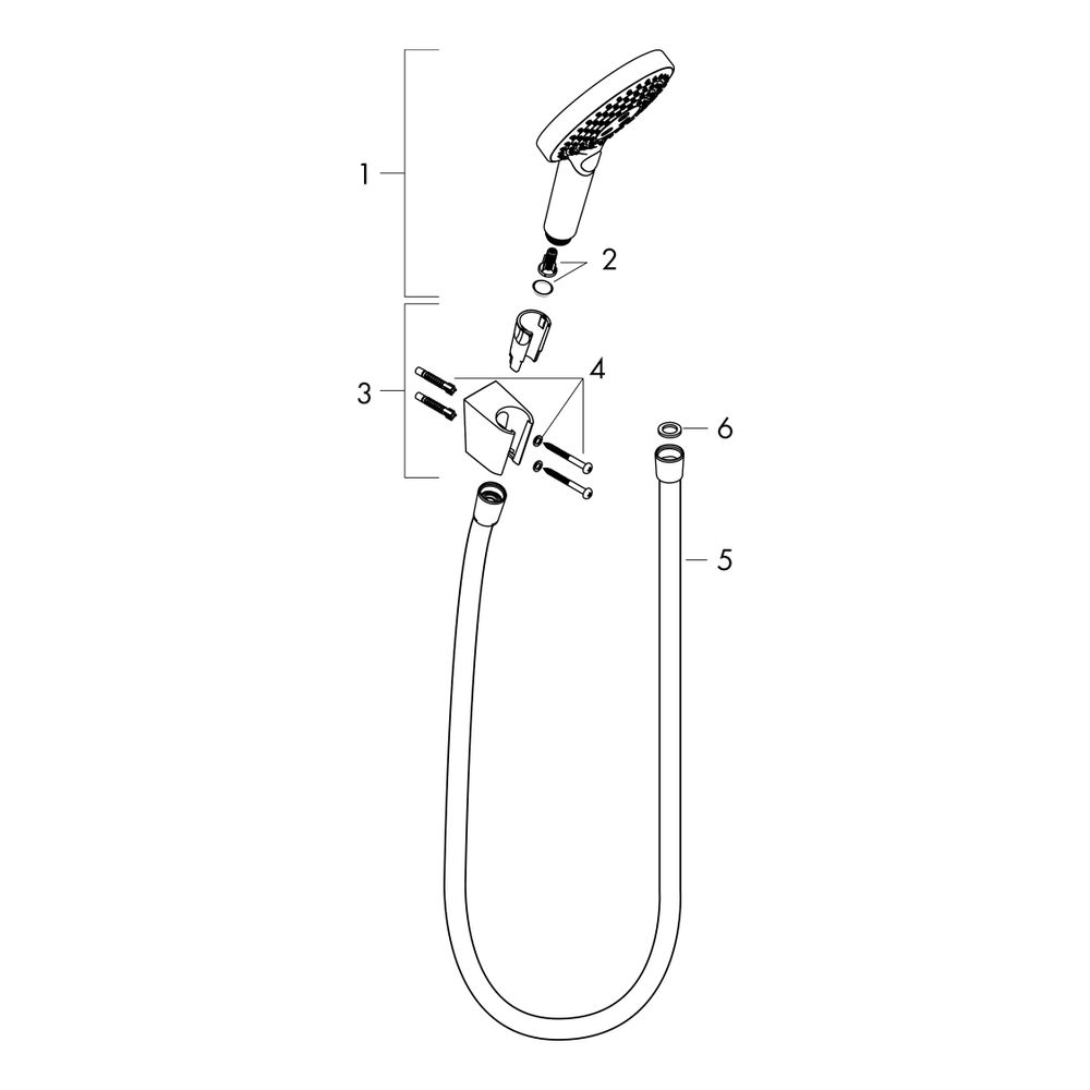 hansgrohe Raindance Select S Brausehalterset 120mm 15l/min 3jet Chrom mit Brausesch... HANSGROHE-26721000 4011097758121 (Abb. 2)