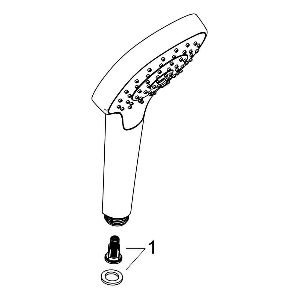 hansgrohe Croma S Handbrause 110mm 1jet 16l/min, Weiß/Chrom... HANSGROHE-26804400 4011097744575 (Abb. 3)