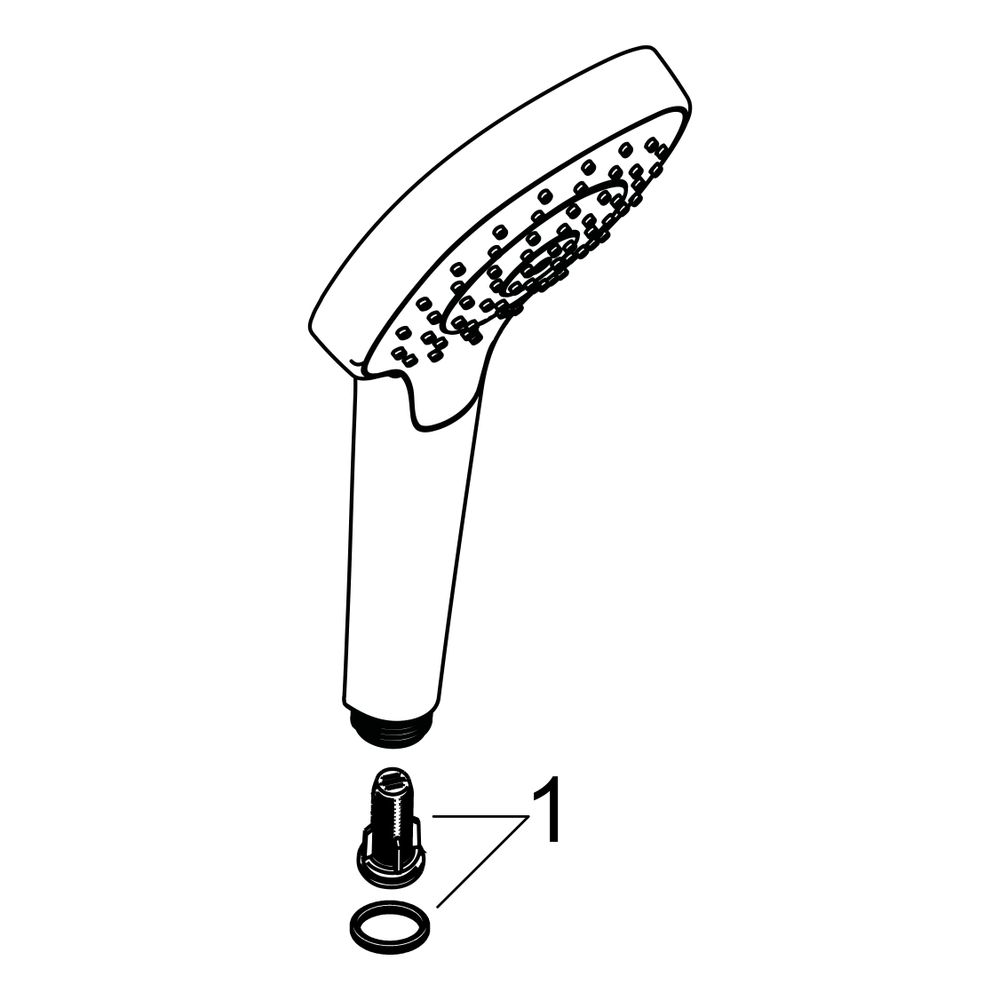 hansgrohe Croma E Handbrause 110mm 1jet 16l/min, Weiß/Chrom... HANSGROHE-26814400 4011097750040 (Abb. 3)