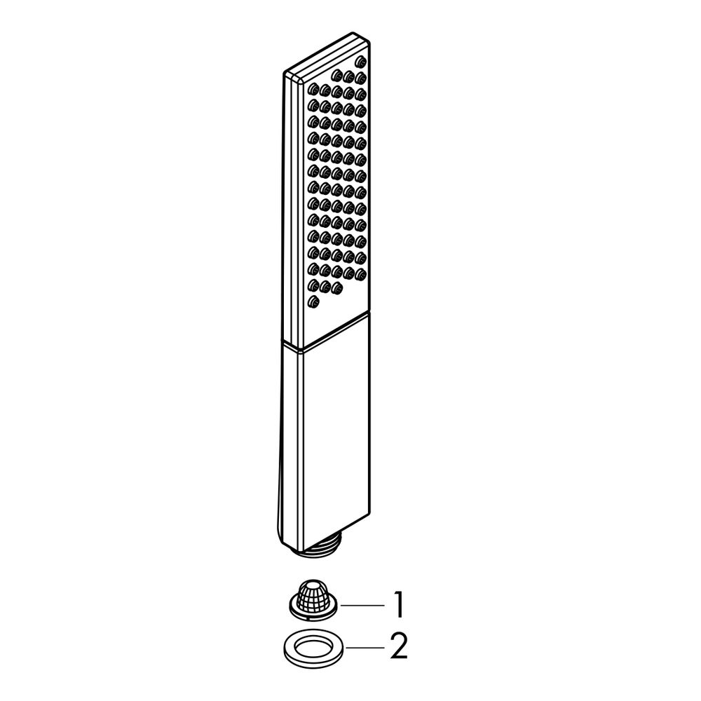 hansgrohe Rainfinity Stabhandbrause 100mm 1jet 13,8l/min, Schwarz/Chrom gebürstet... HANSGROHE-26866340 4059625265673 (Abb. 2)