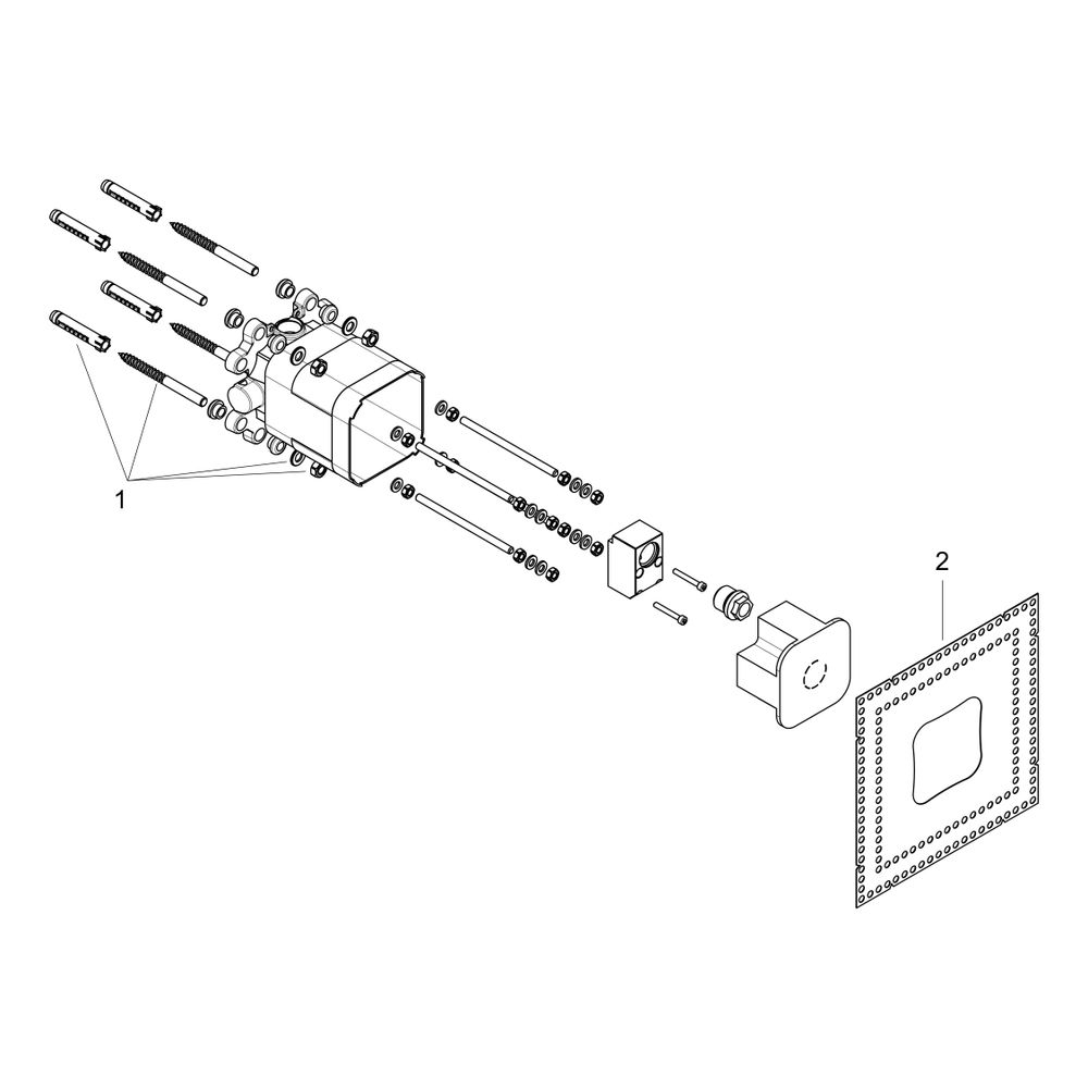 Hansgrohe AXOR Showers/Front Nendo Grundkörper für LampShower 275 1jet, Kopfbrause ... HANSGROHE-26909180 4011097734224 (Abb. 2)