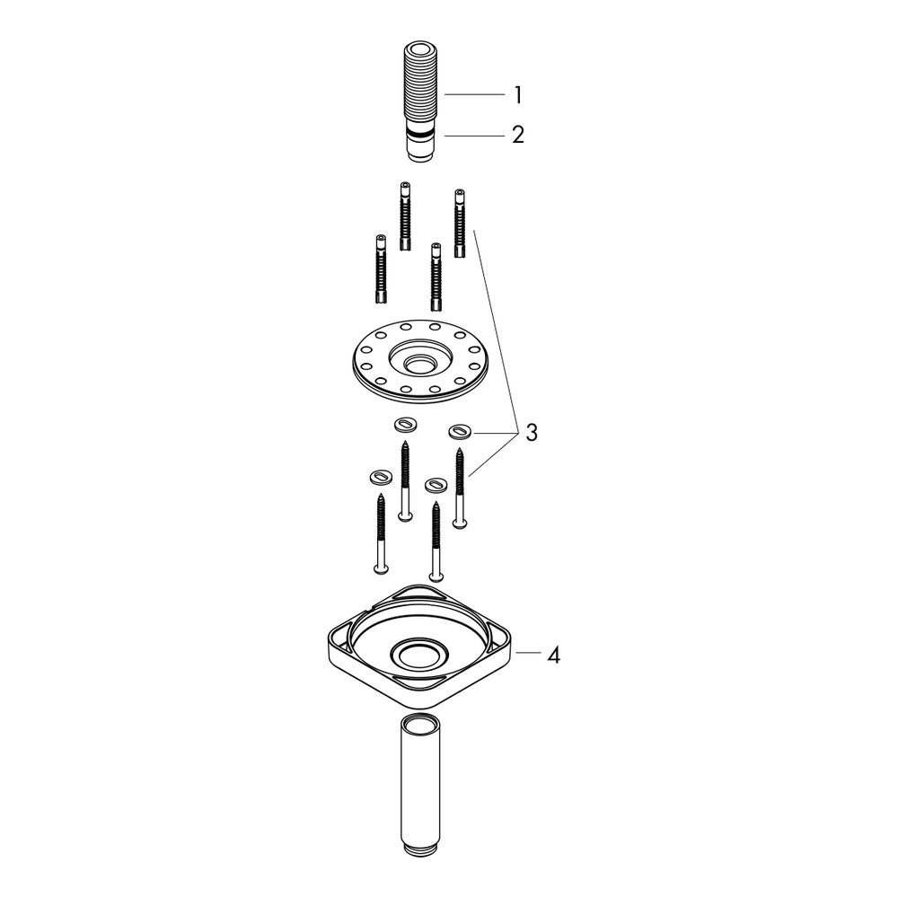 Hansgrohe AXOR ShowerSolutions Deckenanschluss 300mm softsquare, DN 15, G 1/2", Chr... HANSGROHE-26966000 4059625399057 (Abb. 5)