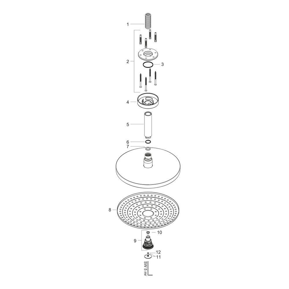 hansgrohe Raindance Select S Kopfbrause 300mm 2jet 17l/min mit Deckenanschluss, Chr... HANSGROHE-27337000 4011097720609 (Abb. 2)