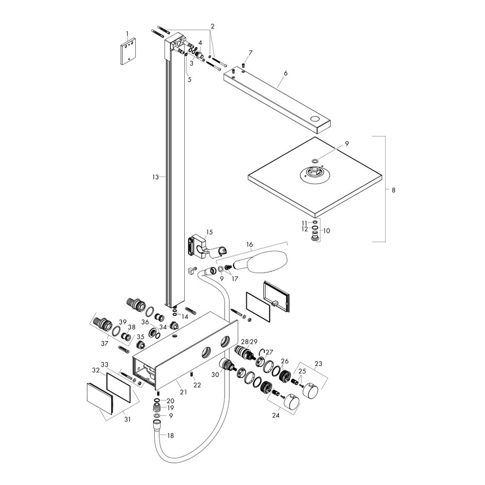 hansgrohe Raindance E Showerpipe 300mm 1jet 16l/min mit ShowerTablet 350, Chrom... HANSGROHE-27361000 4011097971735 (Abb. 3)