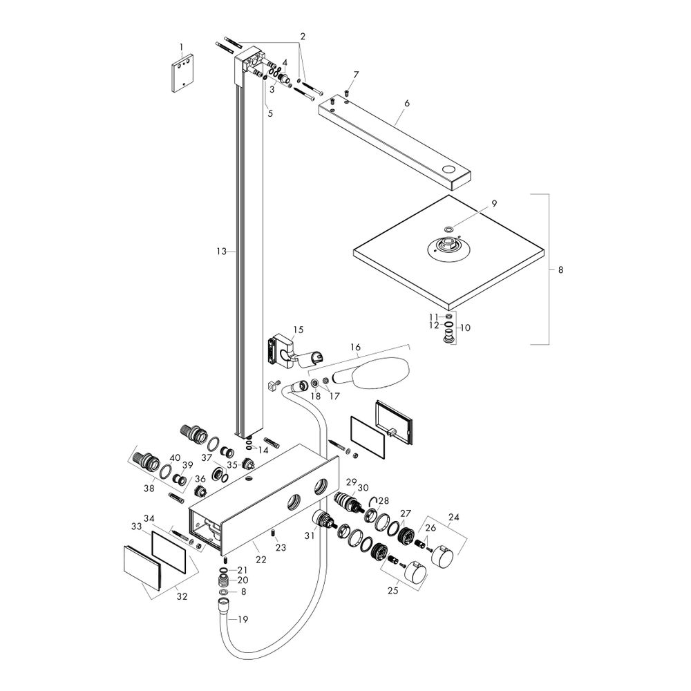 hansgrohe Raindance E Showerpipe 300mm 1jet 8l/min EcoSmart mit ShowerTablet 350, C... HANSGROHE-27362000 4011097971728 (Abb. 2)