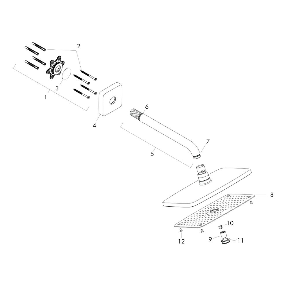 hansgrohe Raindance E Kopfbrause 240mm 1jet 9l/min EcoSmart mit Brausearm 230mm, Ch... HANSGROHE-27375000 4011097655727 (Abb. 2)