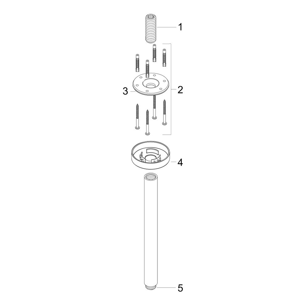 hansgrohe Deckenanschluss S 300mm DN 15 Aufputz, Chrom... HANSGROHE-27389000 4011097783260 (Abb. 2)