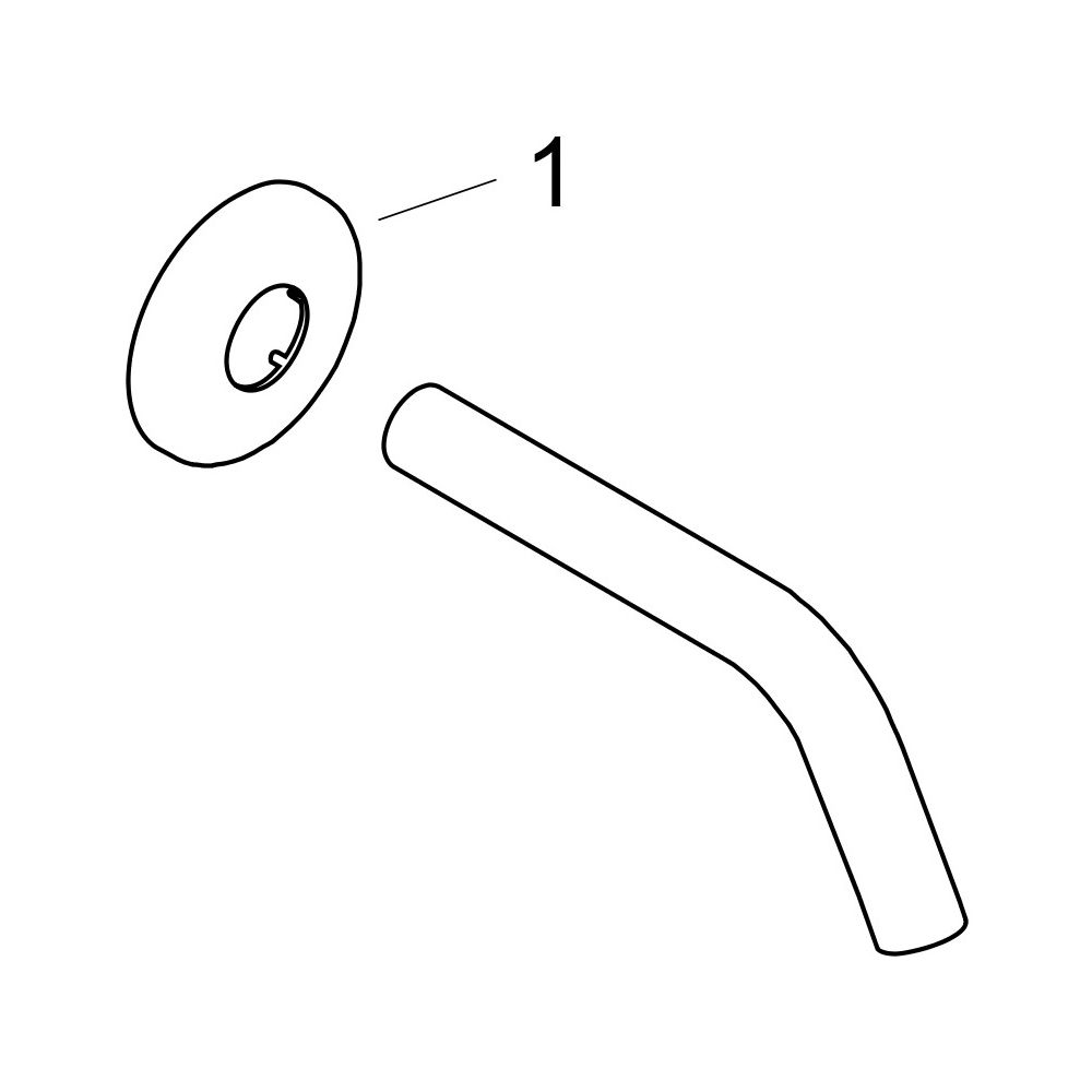 Hansgrohe Brausearm 12,8cm, DN 15, Ausladung 45 Grad, Chrom... HANSGROHE-27411000 4011097112930 (Abb. 4)