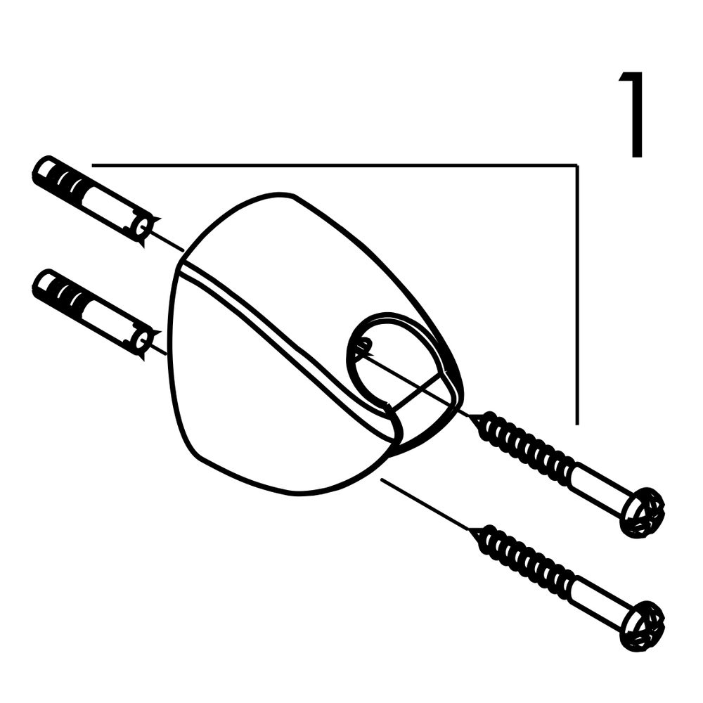 hansgrohe Brausehalter Porter C für Handbrausen, Chrom... HANSGROHE-27521000 4011097157818 (Abb. 2)