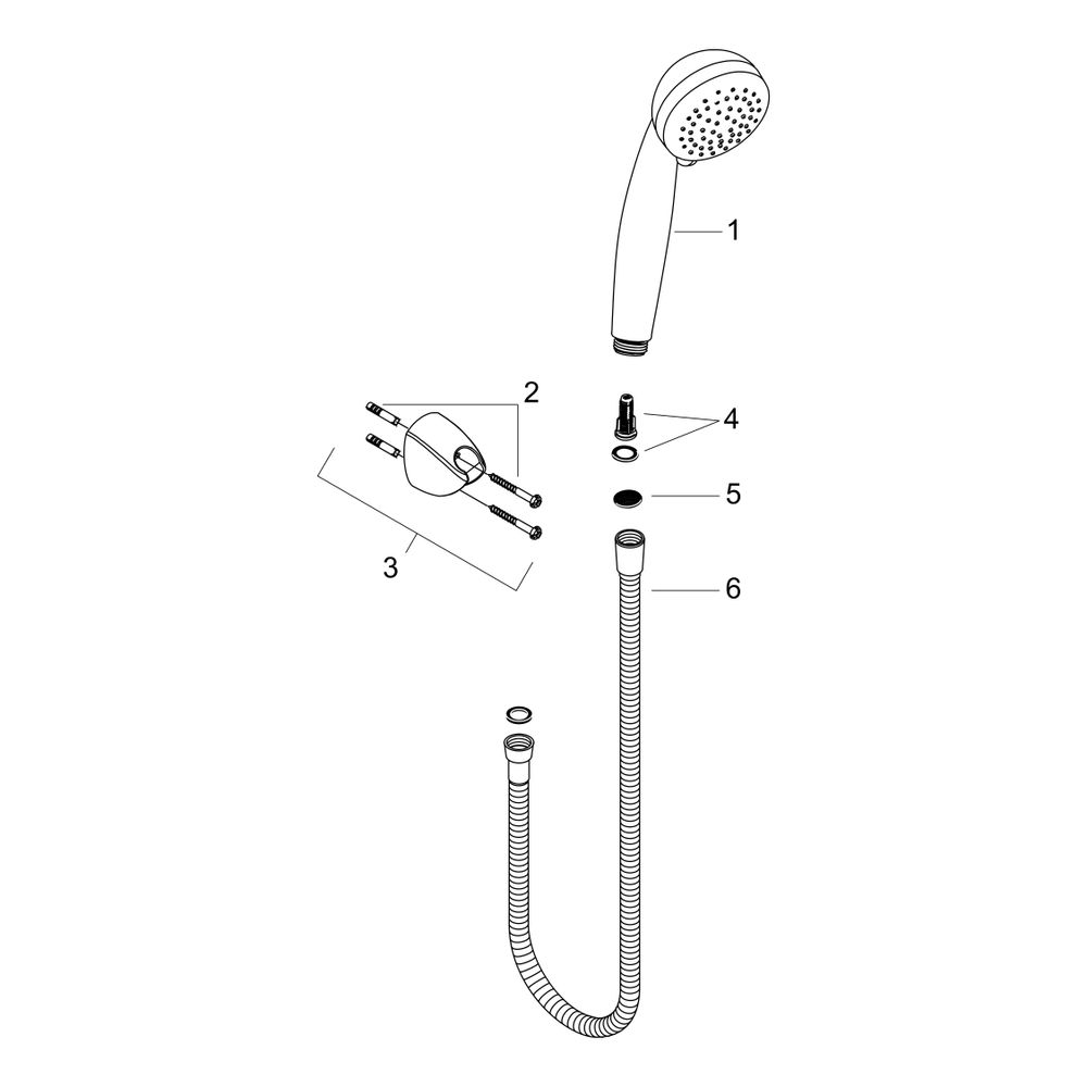 hansgrohe Crometta 85 Brausehalterset Vario mit Brauseschlauch 1,25m, Chrom... HANSGROHE-27558000 4011097570228 (Abb. 3)