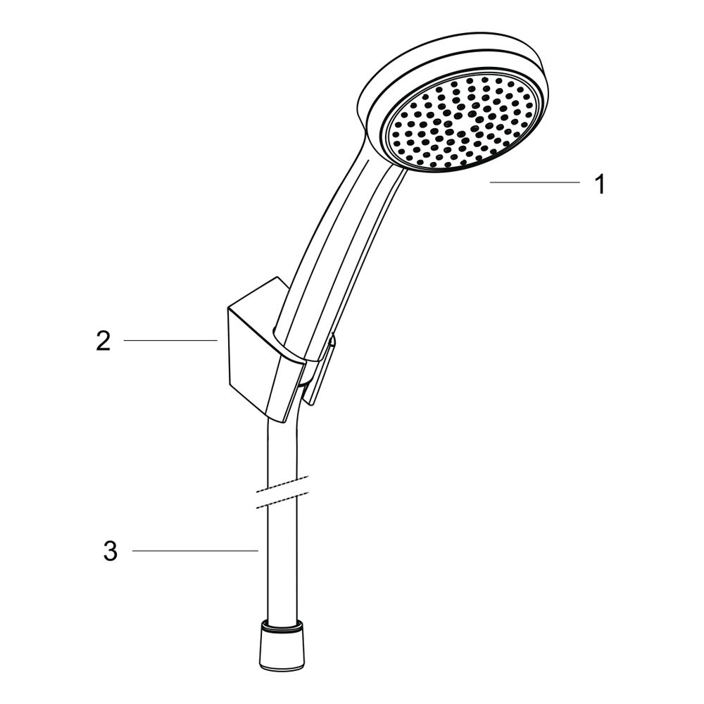 hansgrohe Croma 100 Brausehalterset Mono mit Brauseschlauch 1,25m, Chrom... HANSGROHE-27574000 4011097663968 (Abb. 2)