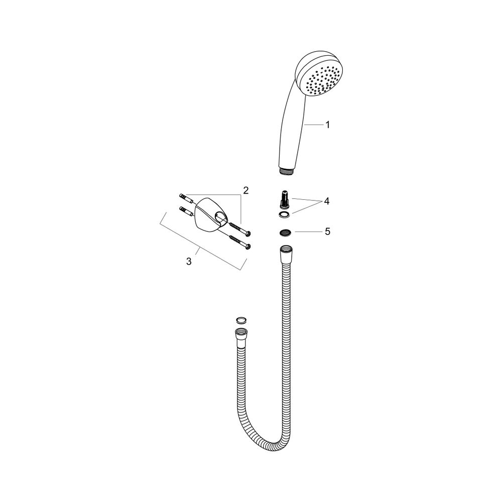 hansgrohe Crometta 85 Brausehalterset Mono mit Brauseschlauch 1,25m, Chrom... HANSGROHE-27576000 4011097663982 (Abb. 3)