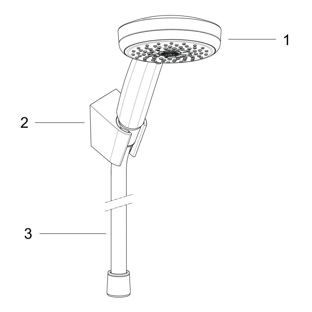 hansgrohe Croma 100 Brausehalterset Vario mit Brauseschlauch 1,25m, Chrom... HANSGROHE-27592000 4011097537436 (Abb. 2)