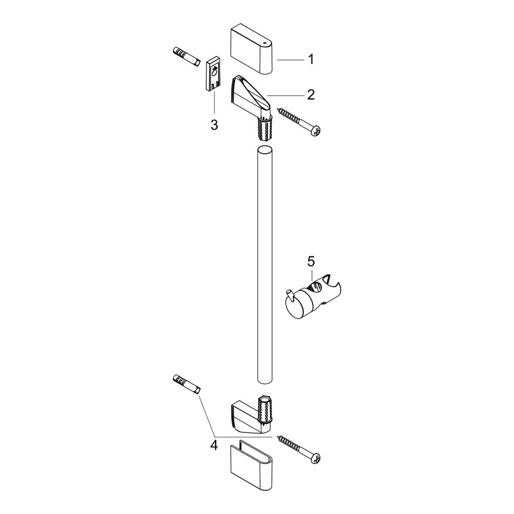 hansgrohe Unica Brausestange Crometta 959mm ohne Schlauch, Chrom... HANSGROHE-27609000 4011097626871 (Abb. 2)