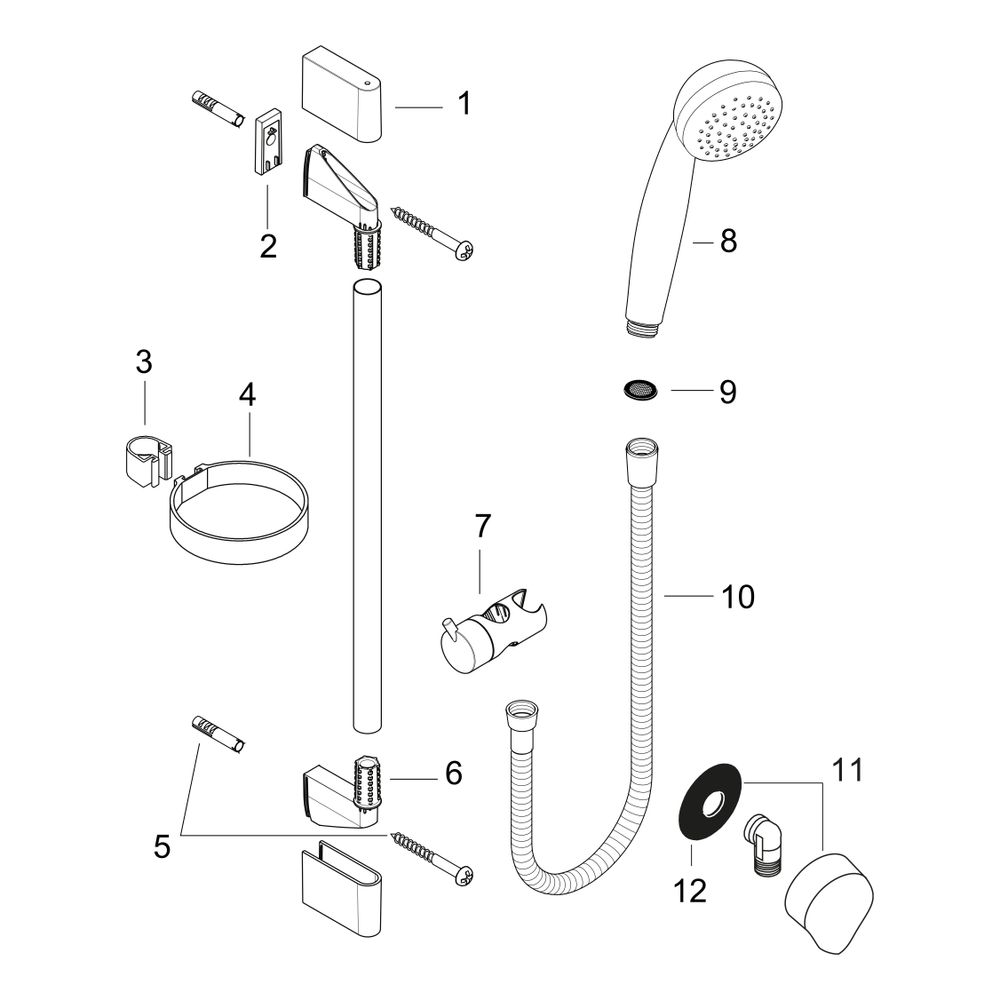 hansgrohe Crometta 85 Brauseset Mono EcoSmart plus mit Brausestange 650mm 6l/min Ch... HANSGROHE-27652000 4011097607139 (Abb. 2)