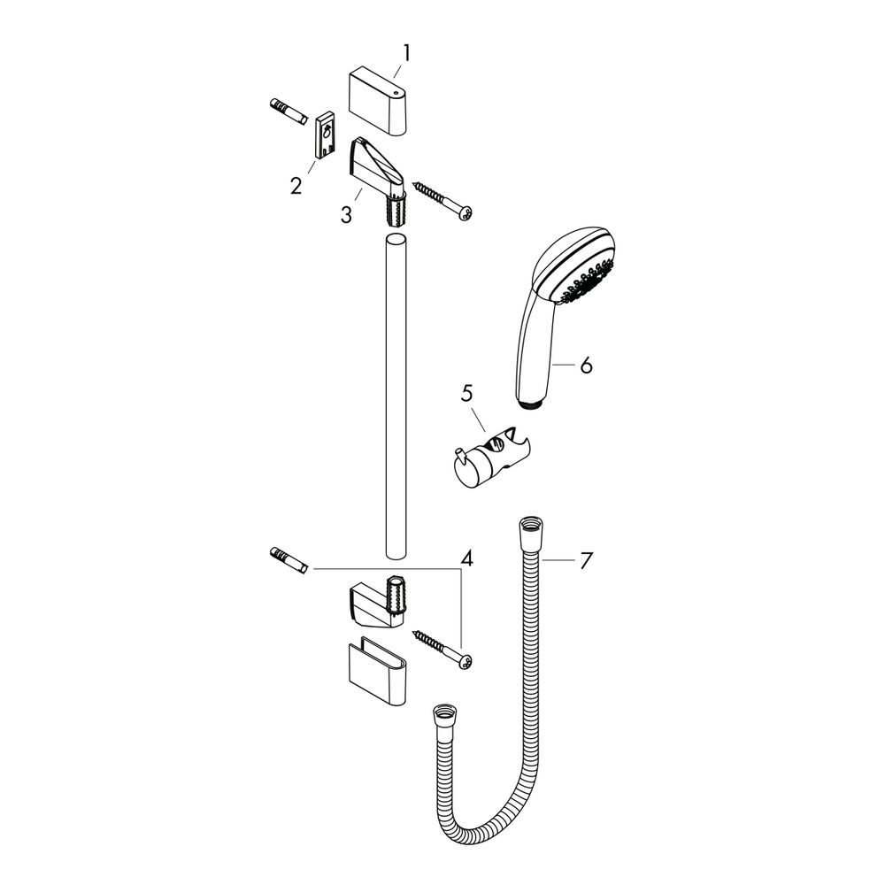 hansgrohe Crometta 85 Brauseset Mono mit Brausestange 650mm 16l/min Chrom... HANSGROHE-27728000 4011097664859 (Abb. 2)