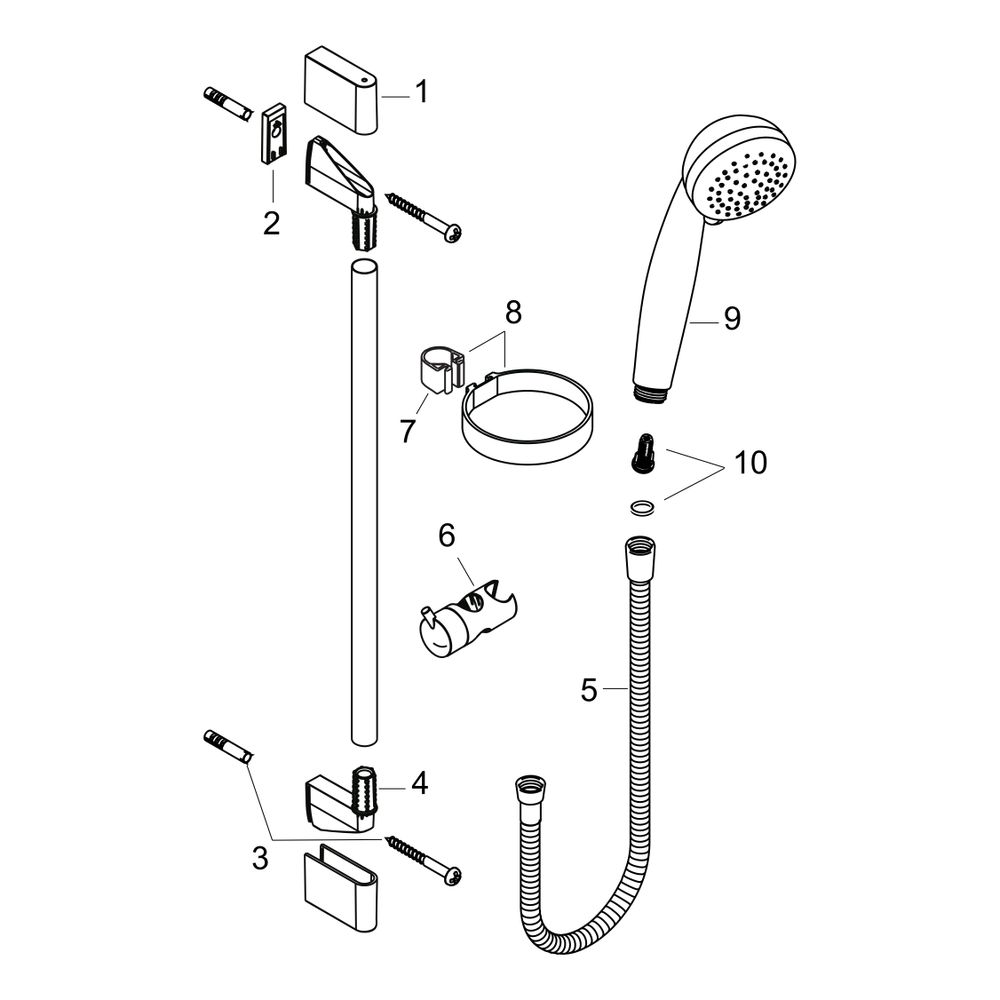 hansgrohe Crometta 85 Brauseset Vario mit Brausestange 900mm 17l/min Chrom... HANSGROHE-27762000 4011097570181 (Abb. 2)