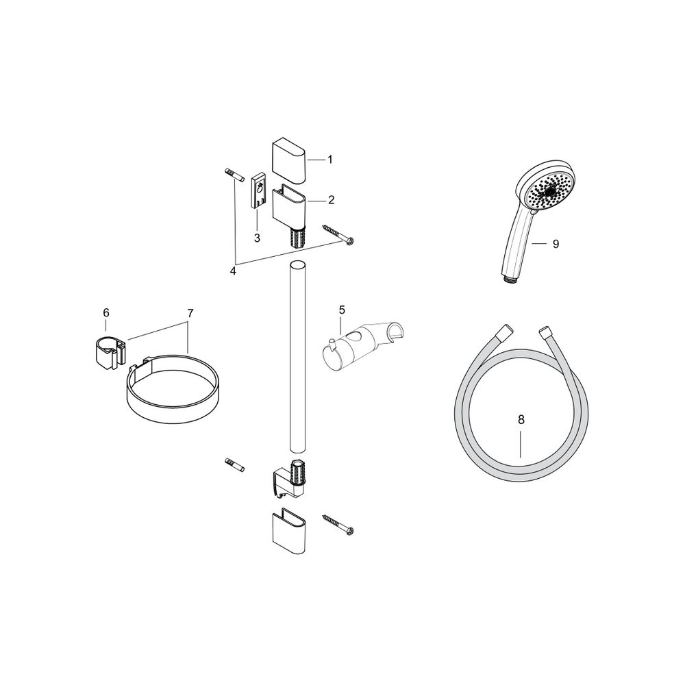 hansgrohe Croma 100 Brauseset Multi mit Brausestange 900mm und Seifenschale, Chrom... HANSGROHE-27774000 4011097537412 (Abb. 2)