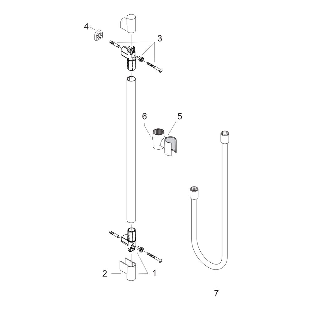 Hansgrohe AXOR Starck Brausestange 90cm, Brauseschlauch 160cm, Chrom... HANSGROHE-27830000 4011097484914 (Abb. 3)