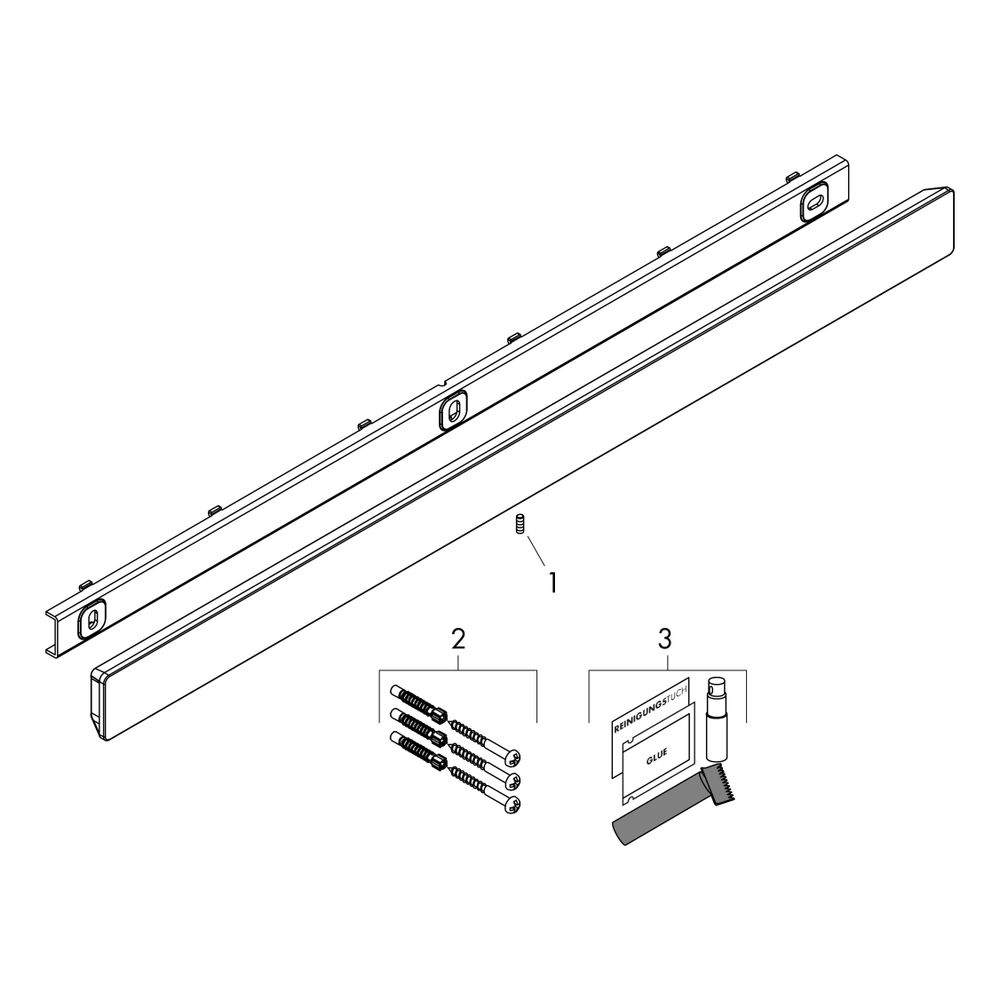 hansgrohe WallStoris Wandstange 500mm, Mattschwarz... HANSGROHE-27902670 4059625352892 (Abb. 2)