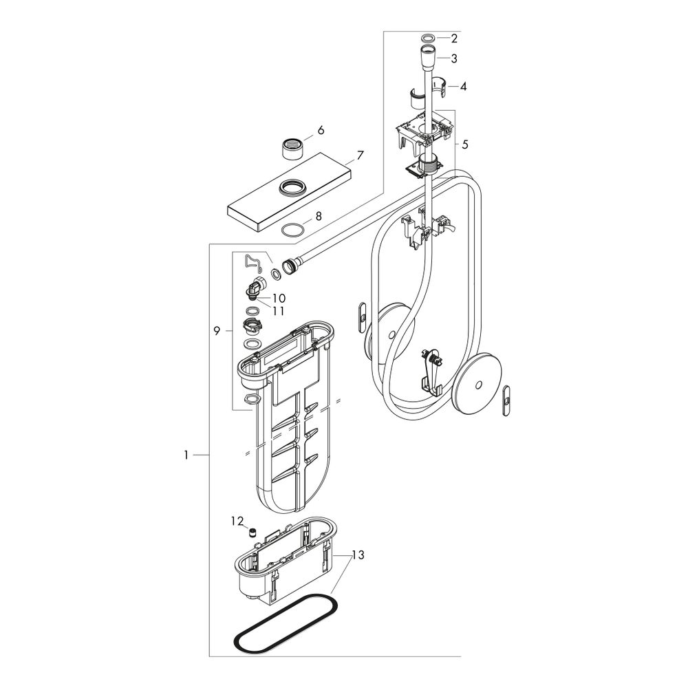 hansgrohe sBox Wannenrandset, Fertigset eckig, Chrom... HANSGROHE-28010000 4059625203026 (Abb. 2)