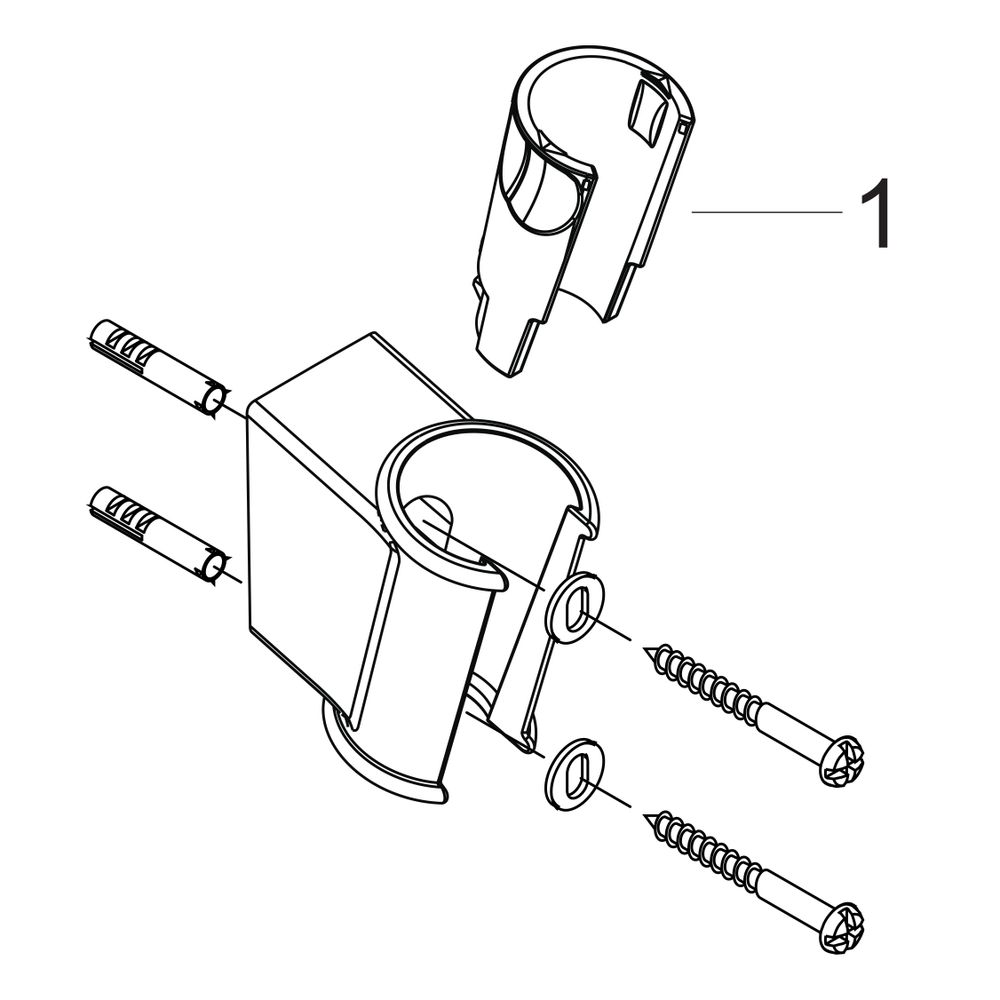 hansgrohe Brausehalter Porter Classic für Handbrausen, Chrom... HANSGROHE-28324000 4011097594958 (Abb. 2)