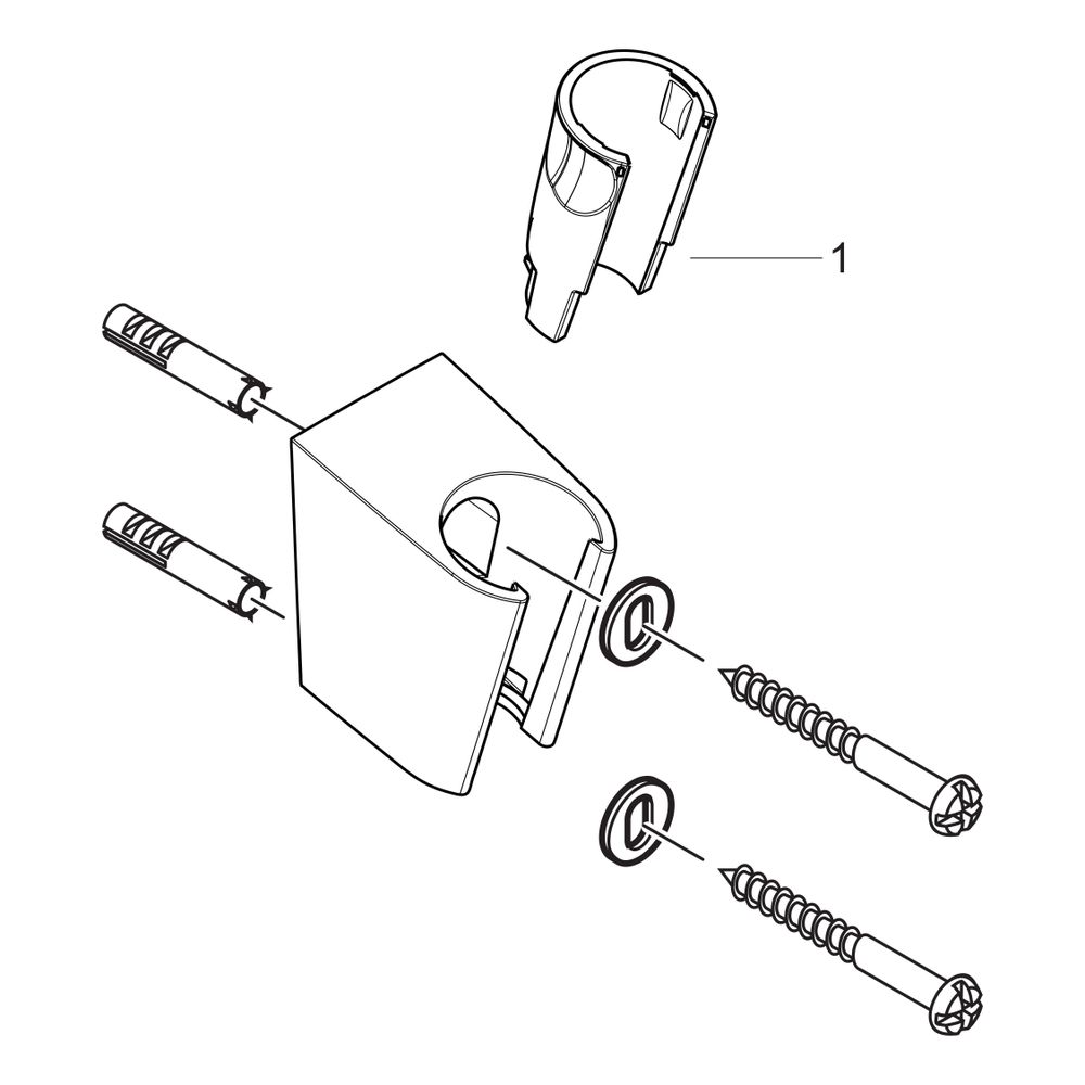 hansgrohe Brausehalter Porter S für Handbrausen, Chrom... HANSGROHE-28331000 4011097487311 (Abb. 2)