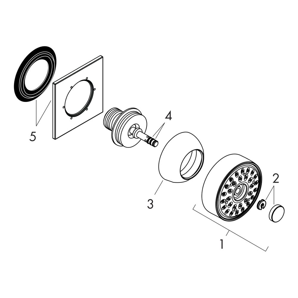 Hansgrohe AXOR Seitenbrause, 5l/min, 65mm, 1jet eckig, Chrom... HANSGROHE-28469000 4011097556963 (Abb. 2)
