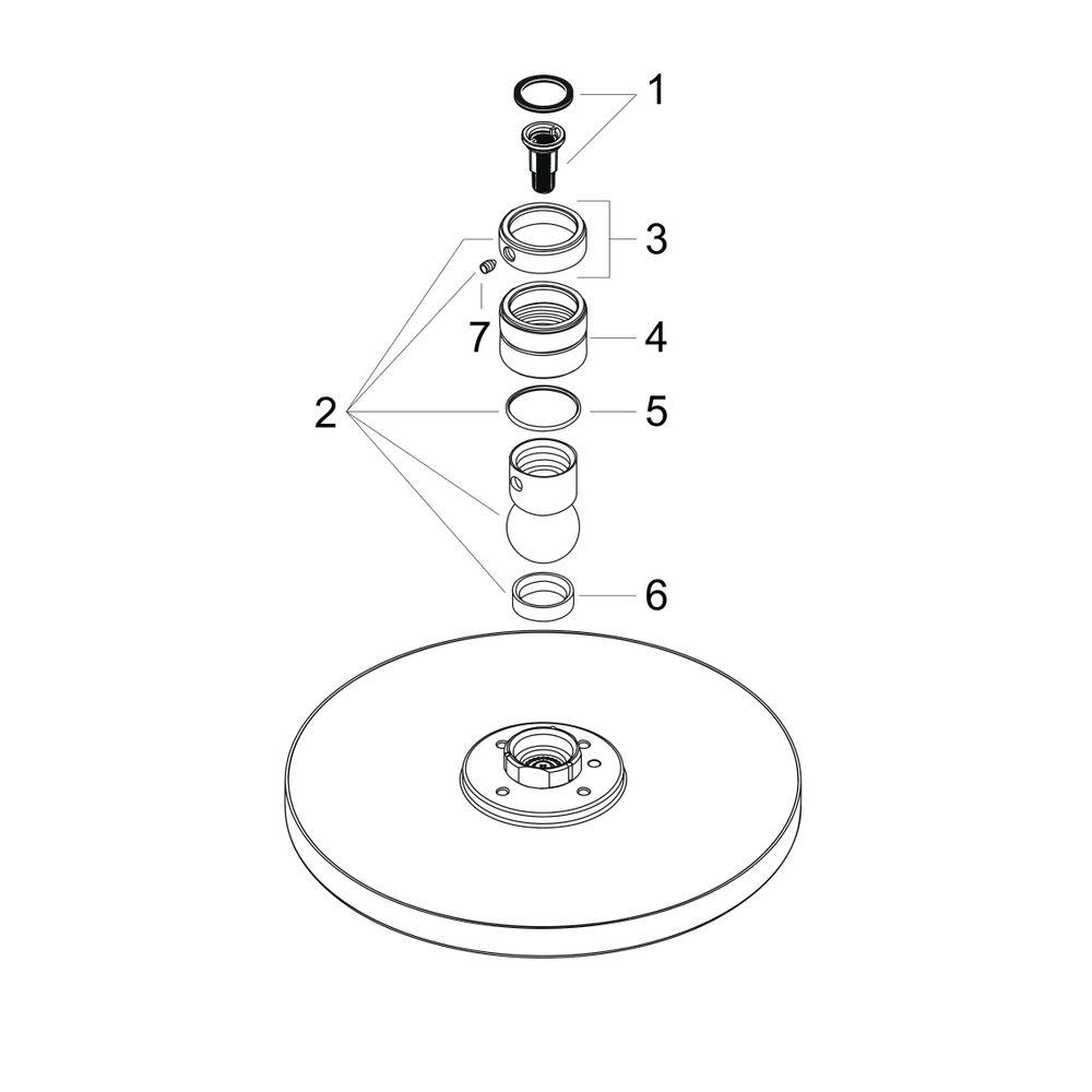 Hansgrohe AXOR Starck Kopfbrause 240mm, 19,8l/min, 1jet, Edelstahl Optic... HANSGROHE-28494800 4011097434032 (Abb. 2)
