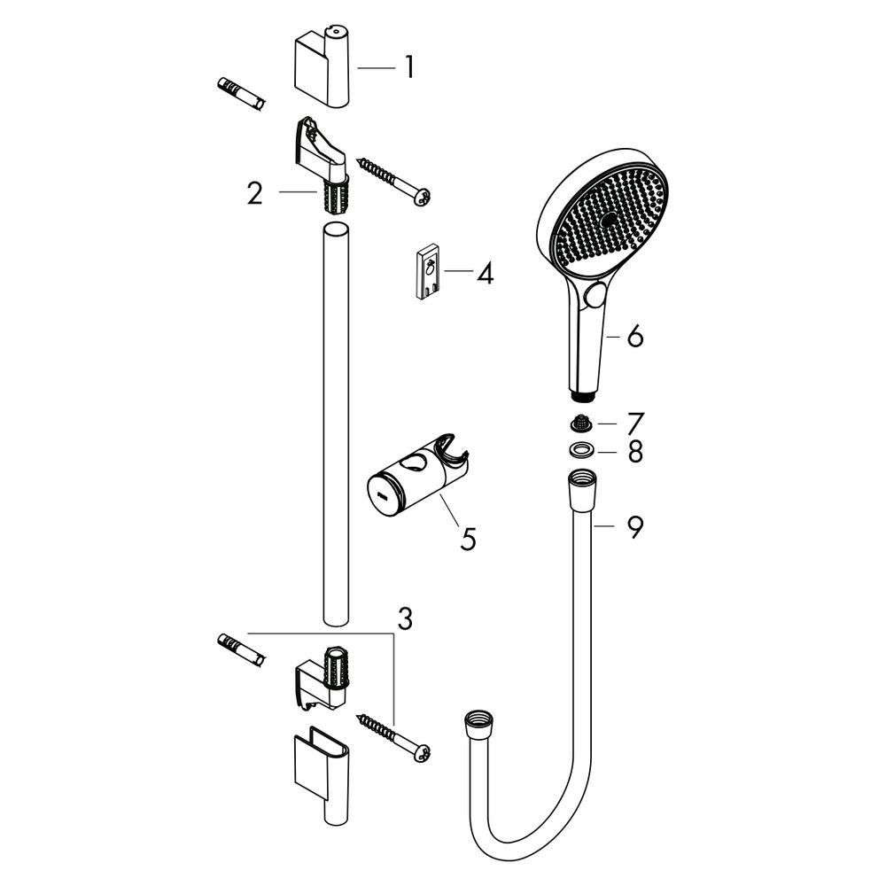 Hansgrohe Rainfinity Brauseset 130mm 14l/min 3jet, Brausestange S Puro 90cm, Push-H... HANSGROHE-28743700 4059625488942 (Abb. 5)