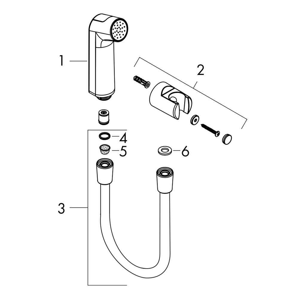 hansgrohe Bidette Handbrause S 1jet EcoSmart 6,2l/min Chrom mit Brausehalter, Druck... HANSGROHE-29234000 4059625406199 (Abb. 2)