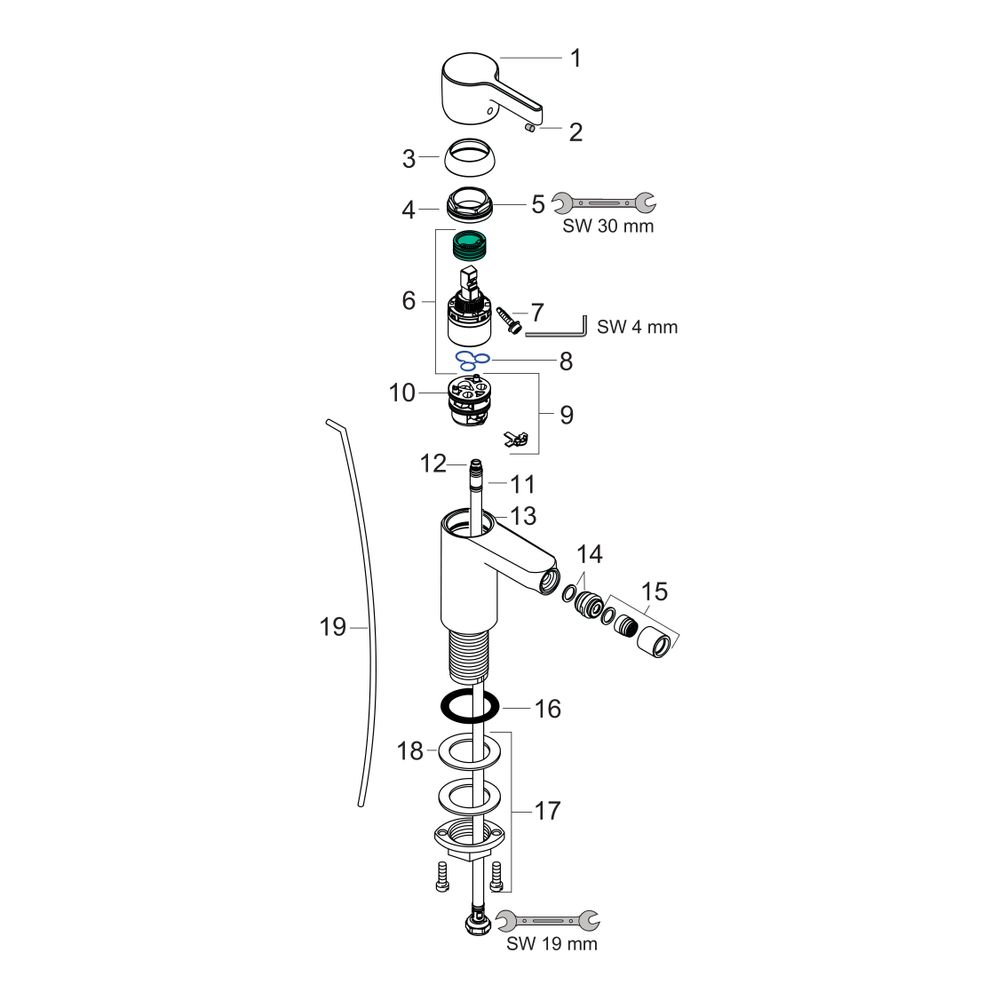 hansgrohe Bidetmischer Metris S chrom... HANSGROHE-31261000 4011097484013 (Abb. 2)