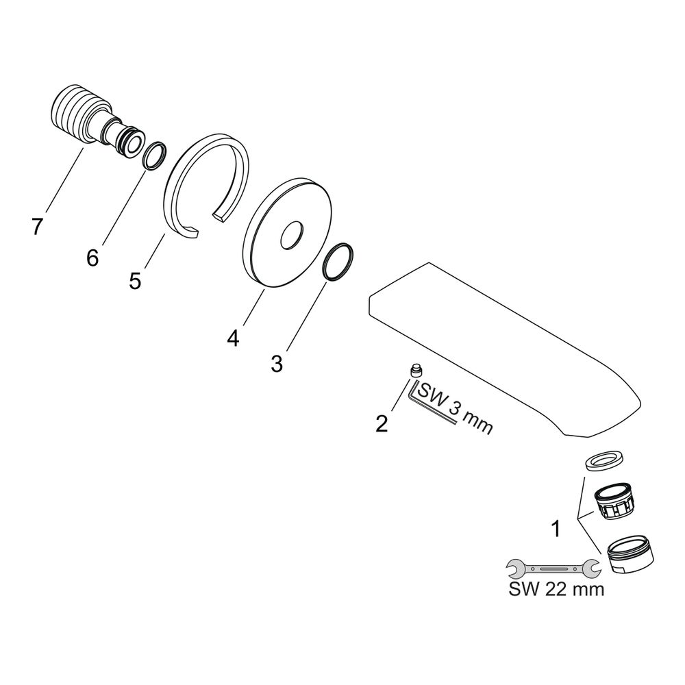 hansgrohe Metris Wanneneinlauf DN 20, Chrom... HANSGROHE-31494000 4011097661148 (Abb. 2)