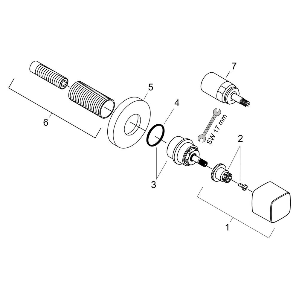 Hansgrohe Metris Absperrventil E Unterputz, Mattschwarz... HANSGROHE-31677670 4059625549926 (Abb. 3)