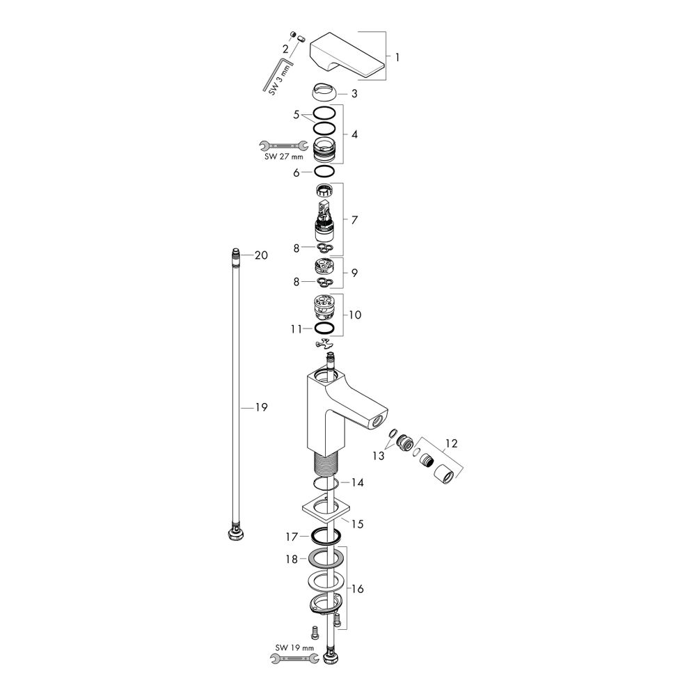 hansgrohe Metropol Einhebel-Bidetmischer 7,5l/min mit Hebelgriff, Push-Open Garnitu... HANSGROHE-32520000 4011097812472 (Abb. 3)