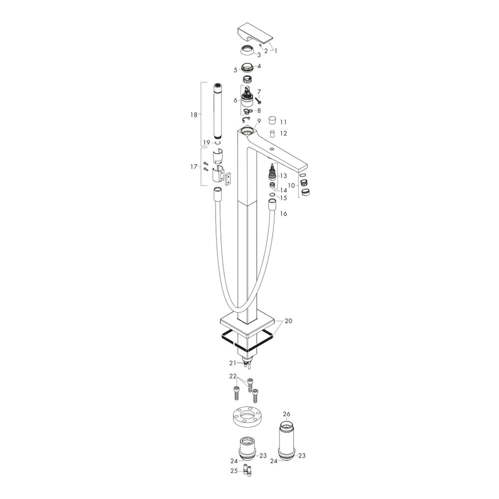 hansgrohe Metropol Einhebel-Wannenmischer bodenstehend 20l/min mit Hebelgriff, Gold... HANSGROHE-32532990 4059625229514 (Abb. 2)